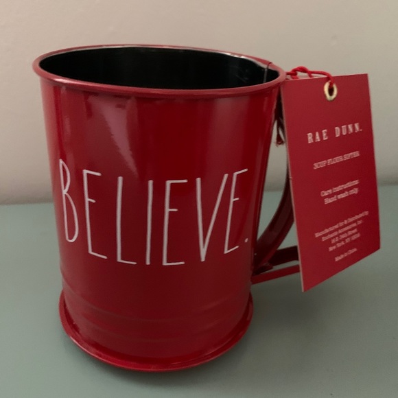 Rae Dunn Flour Sifter Set Joy Believe Nice NEW - Picture 5 of 8
